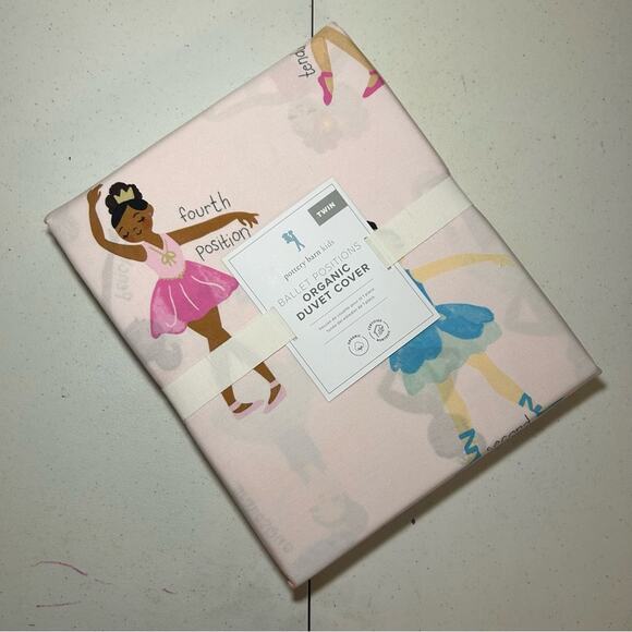 Pottery Barn Ballet Duvet Cover Ballerina Design Kids Girls Bedding Twin NWT - Picture 2 of 4